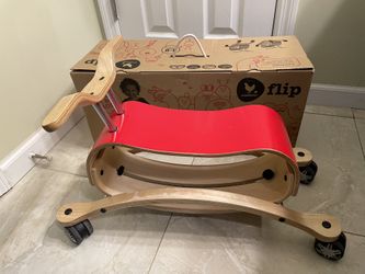 WISHBONE Flip 2-in-1 Wooden Rocker & Ride-On Bike w/360 Spinning Wheels / Walker