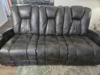 Phantom Steel 3PC Pwr/Ph SOFA RECLINER