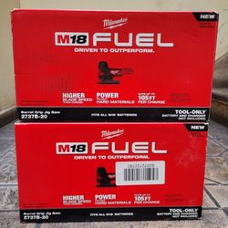 Milwaukee
M18 FUEL 18V Lithium-Ion Brushless Cordless Barrel Grip Jig Saw (Tool Only) $140 EACH 