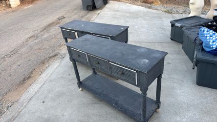 Wood tables
