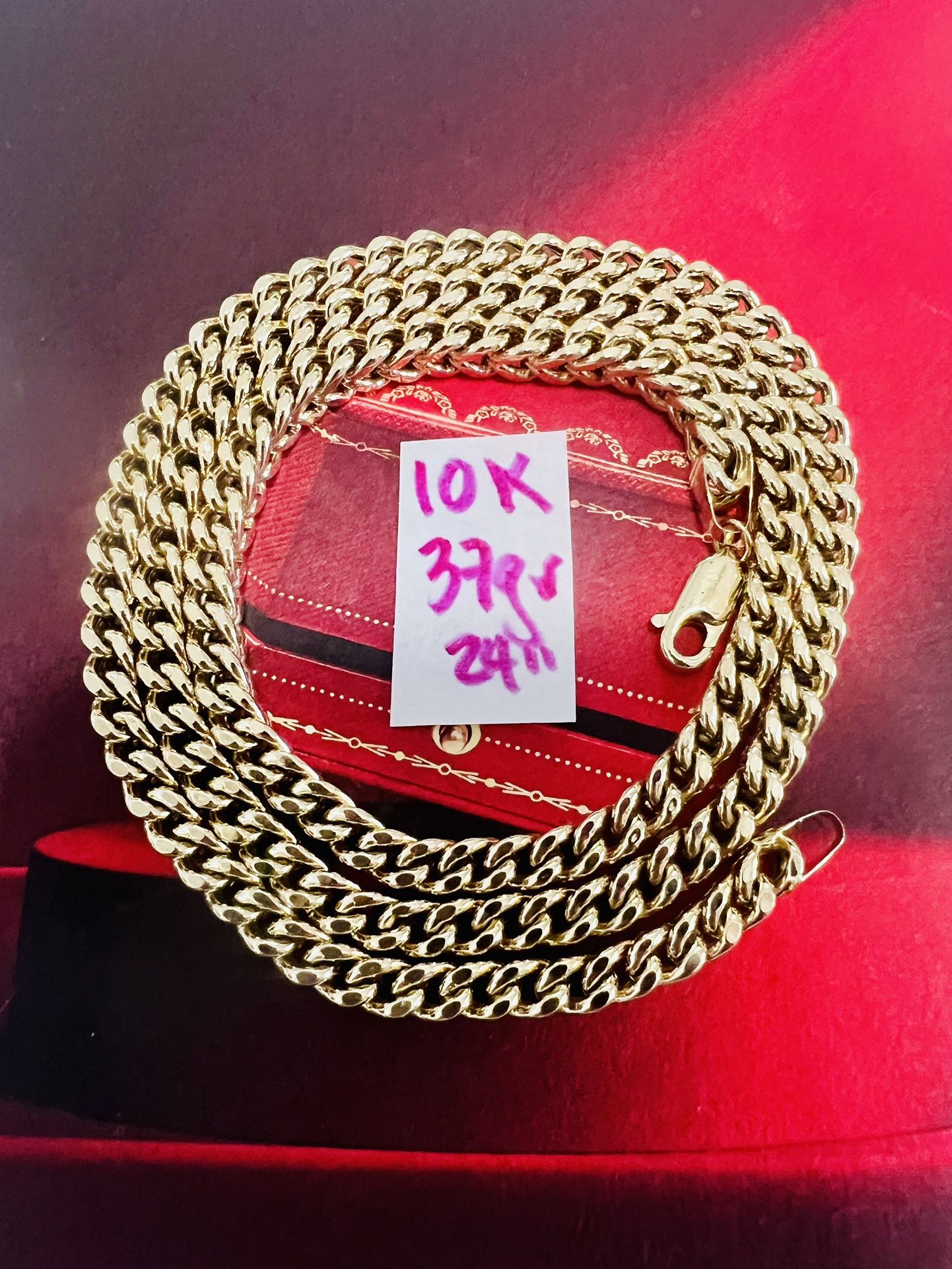 10K Yellow Gold Franco Chain For Wedding 37Gr 24 Inches Long