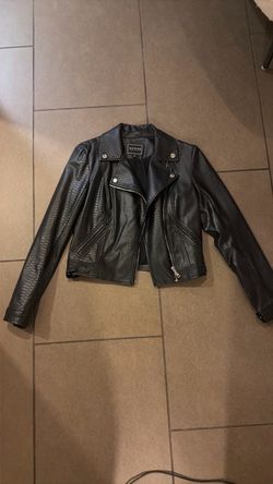 Guess Black Faux Leather Moto Jacket