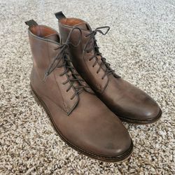 Shoe the Bear Ned Plain Toe Leather Boots Chestnut Brown Men's UK 44/ US 10.5