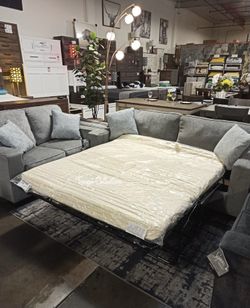 Sleeper Sofa, Perfect for Guests, Slate or Light Gray Color, SKU#1087214SOS