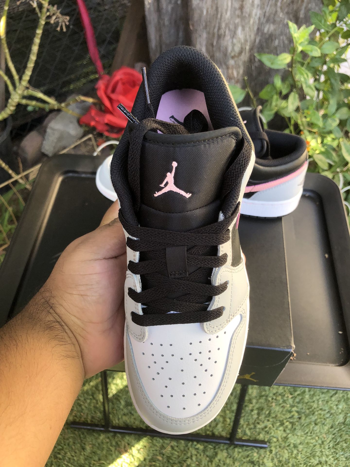 Air Jordan Low “Black Grey Pink” Size 4Y Women's