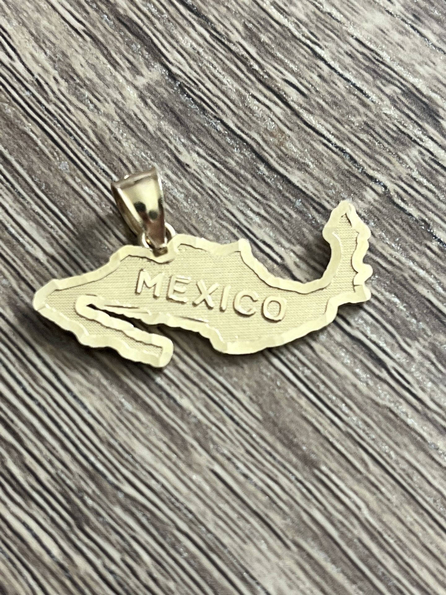 Country Of Mexico 14k Gold Necklace Charm