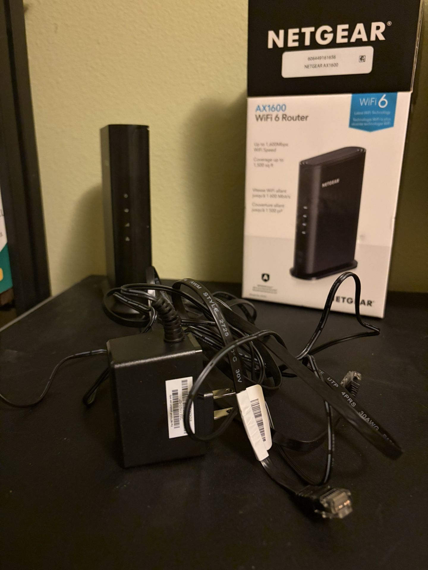 NETGEAR AX1600 WiFi 6 Router – Fast, Long-Range, Like New 