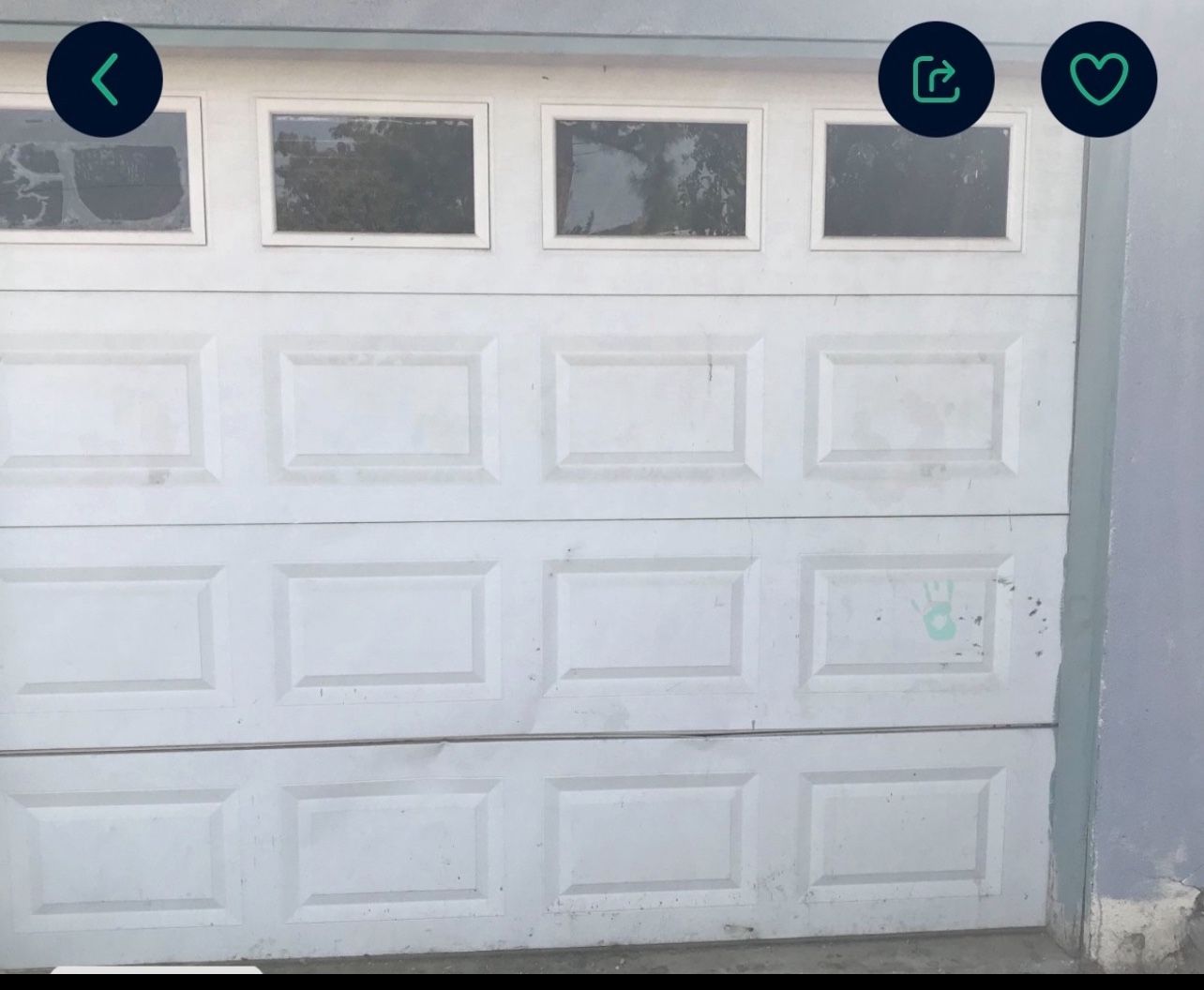 $REDUCED$ Pair roll up aluminum garage doors