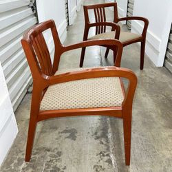 Modern Mid Century Danish Scandinavian Style Office Accent Armchairs