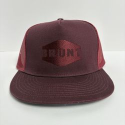 Brunt Workwear Cap Hat Trucker Snapback Pencil Holder Maroon Trucker EUC