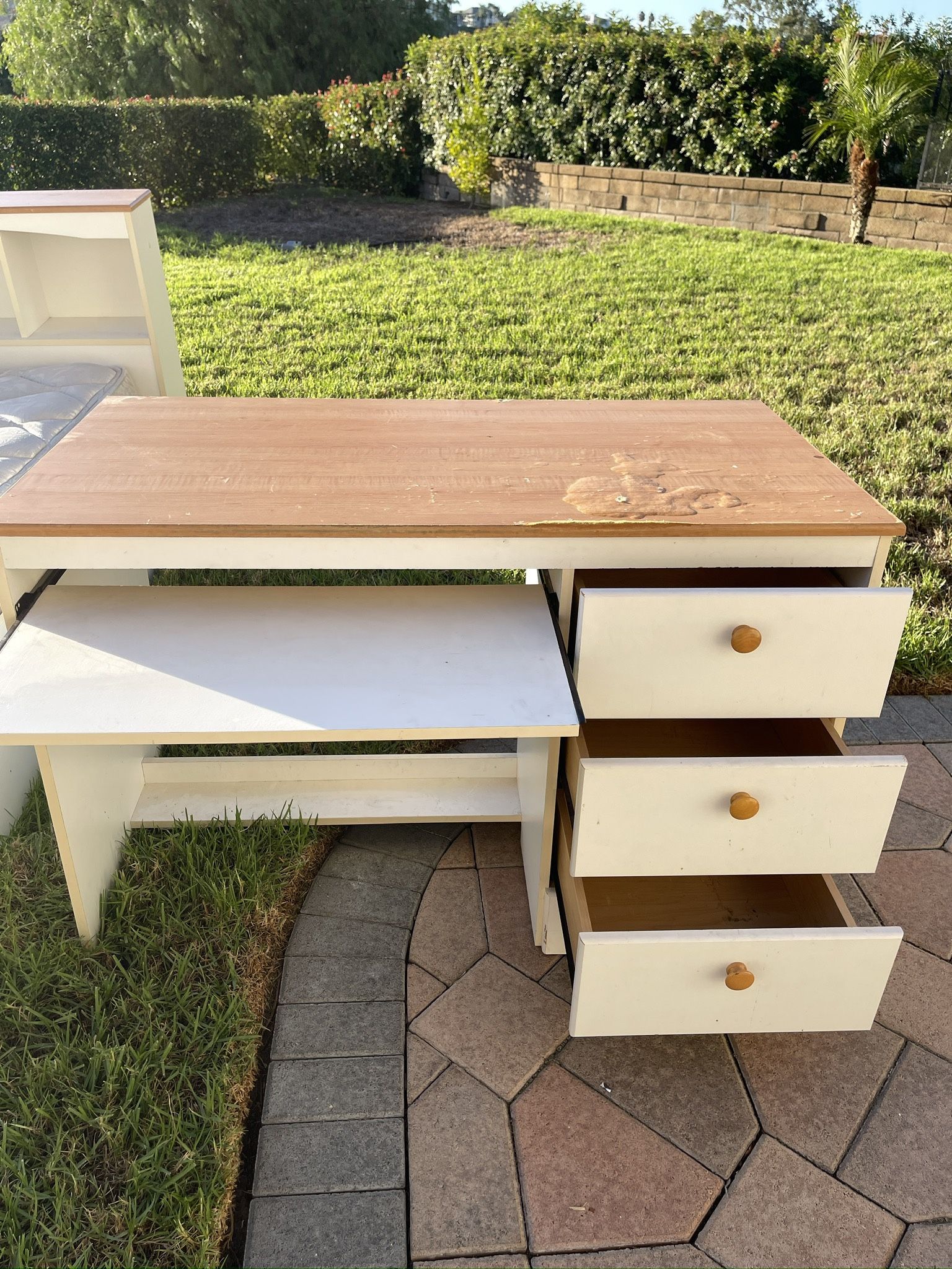 Twin bed and Desk Set