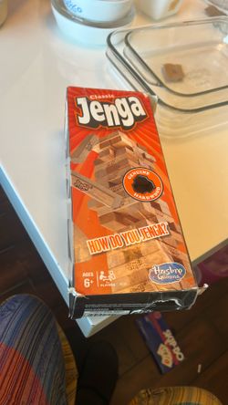 Classic Jenga Game With Genuine Hardwood Blocks For Kids Ages 6 and Up