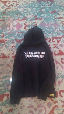 Awful lot of cough syrup hoodie size m