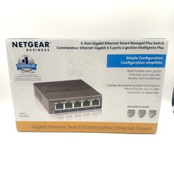 BNIB Netgear 5-Port Gigabit Smart Switch (GS105E)