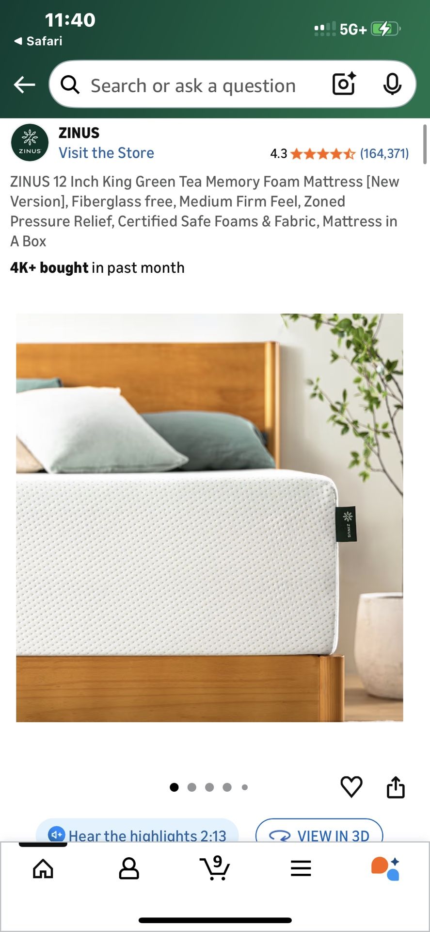 12 Inch King Size Mattress