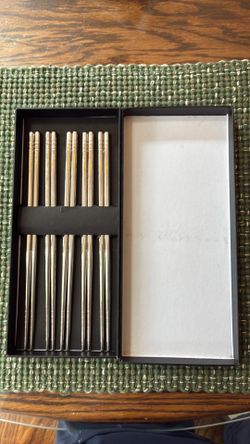 Stainless steel chopsticks, set of five
