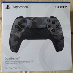 PS5 DualSense Wireless Controller Gray Camouflage