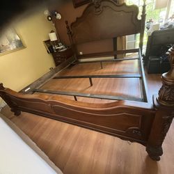 For Sale Bed Cal King Real Wood Cherry Color