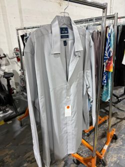 Stafford Light Gray Dress Shirt XL 17-17.5