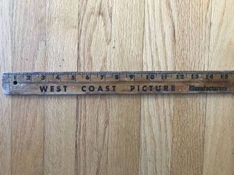 Vtg 1950's West Coast Picture (aka West Coast Frames) Promo Yard Stick