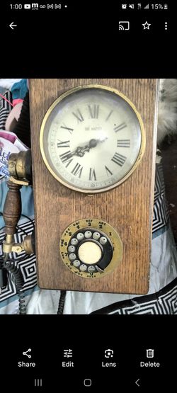 Vintage Phone&Clock