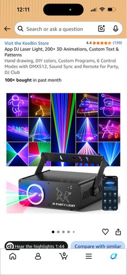 KeoBin App DJ Laser 3D Party Light dmx
