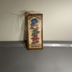 Café Espresso Wall Art – Rustic Coffee Cup Kitchen Décor (Pre-Owned)