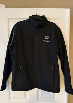 Top Golf Full Zip Performance Jacket Black Size Medium