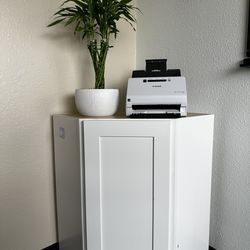 White Corner Storage Cabinet