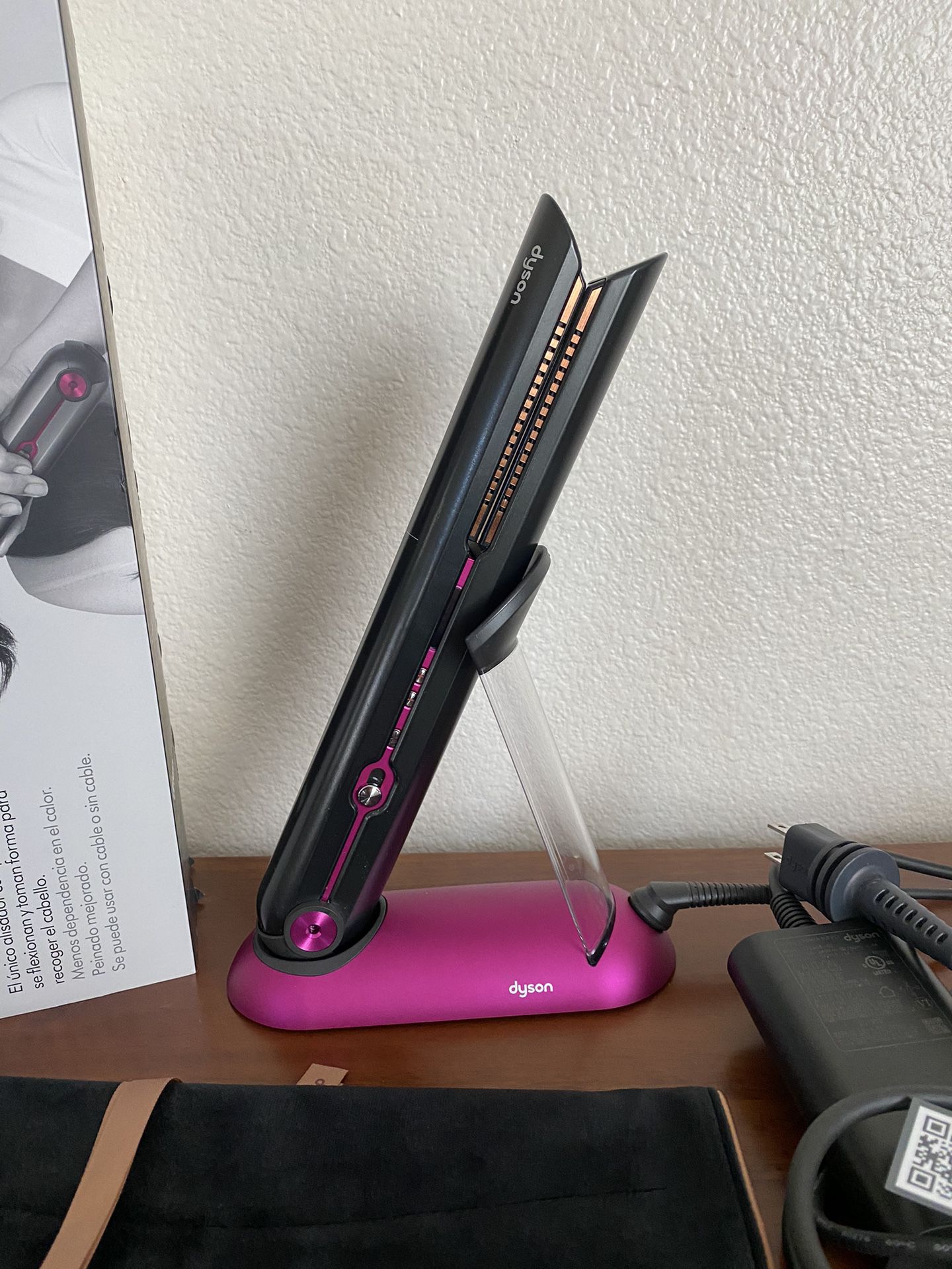 Dyson corrale Hair straightner with box pink gray