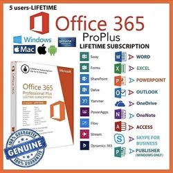 Office 365 Lifetime For 5 Users, Windows, MacBook, Desktop, iPad 