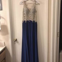 Blue Formal Prom Dress 