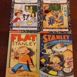 Lot of 4 Paperback Books Flat Stanley, Horrible Harry