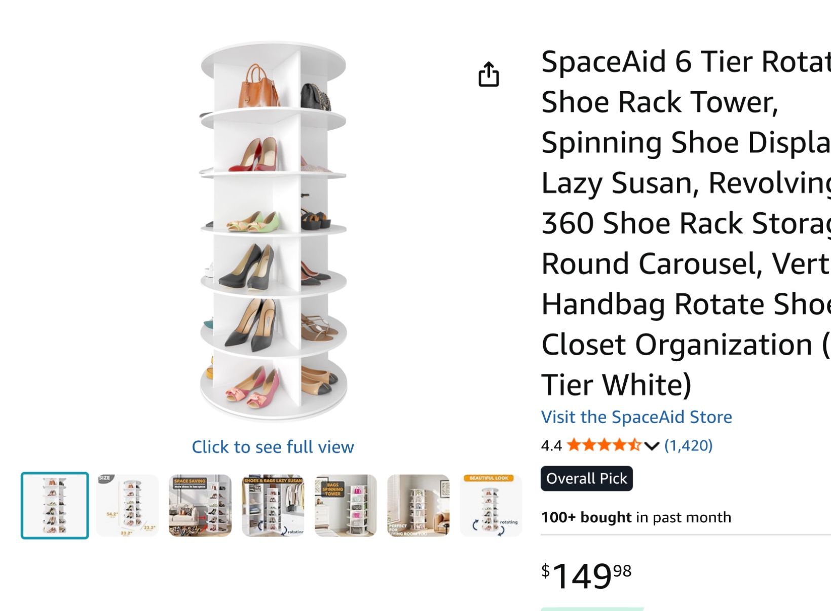 Spinning Shoe Rack