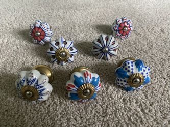 16 Ceramic and Brass knobs from Anthropologie