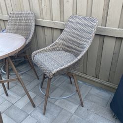 Bar height table and chairs