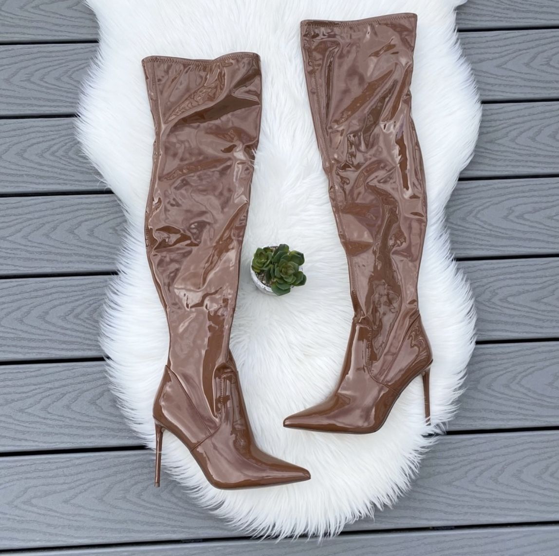 Steve Madden over the knee brown boots