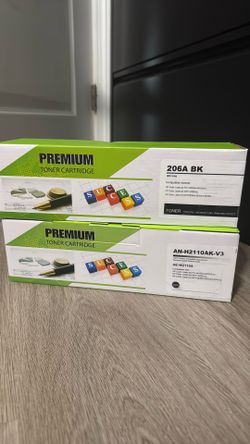 2 Black Ink Toner Cartridges