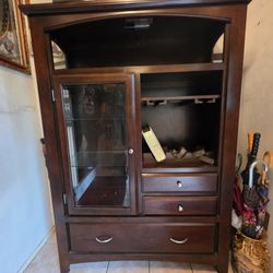 Solid Wood Entertainment Cabinet 