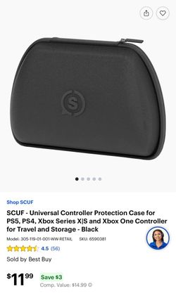 SCUF - Universal Controller Protection Case for PS5, PS4, Xbox Series X|S and Xbox One Controller for Travel and Storage - Black