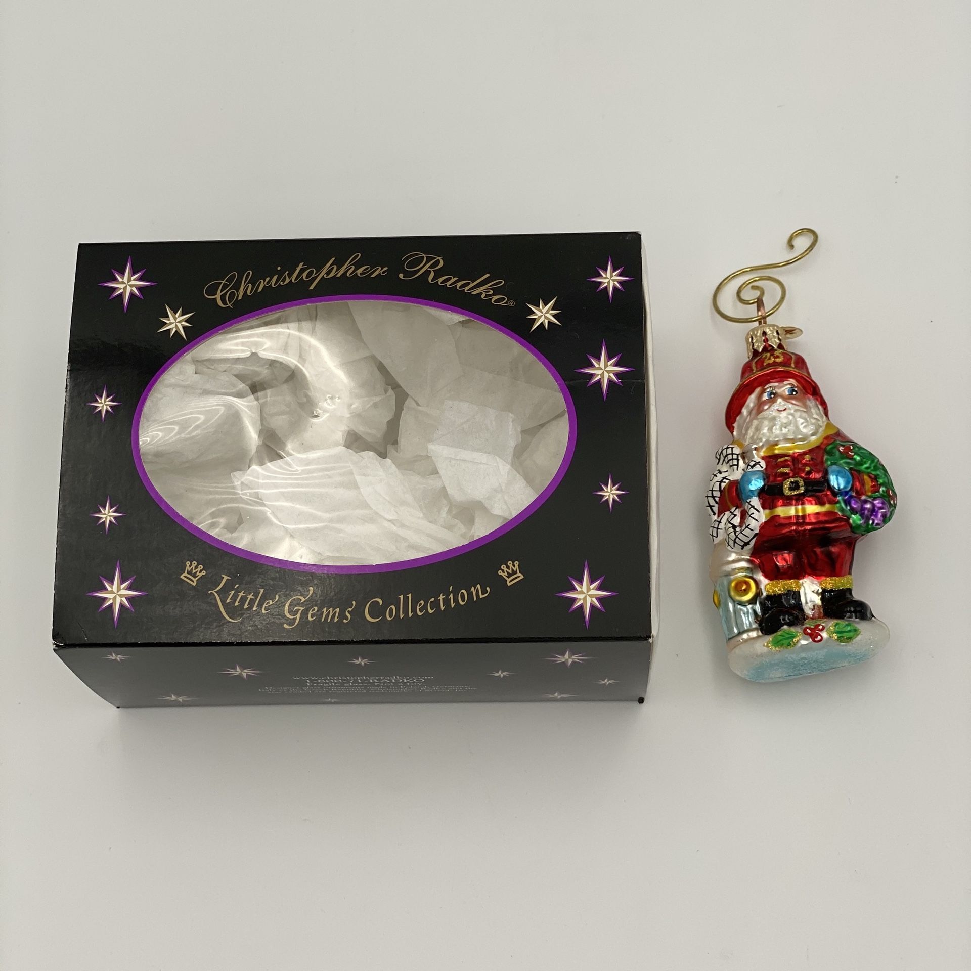 Radko Red Hot Santa Hand Blown Glass Ornament