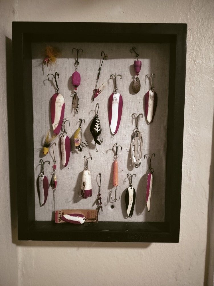 Vintage Fishing Lure Display