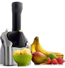Yonanas Classic Frozen Fruit Soft Serve Maker for Healthy Vegan and Dairy-Free Treats, 200W Silver Machine