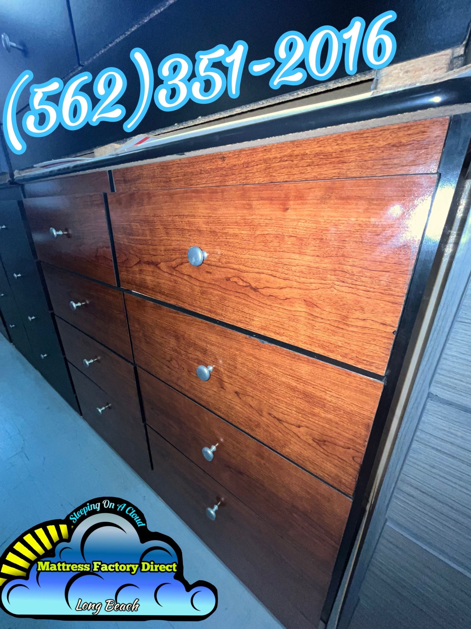 Cherry Eight Drawer Dresser Compressed New Comoda Mueble