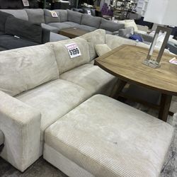 Thomasville Artesia Corduroy Fabric Sectional