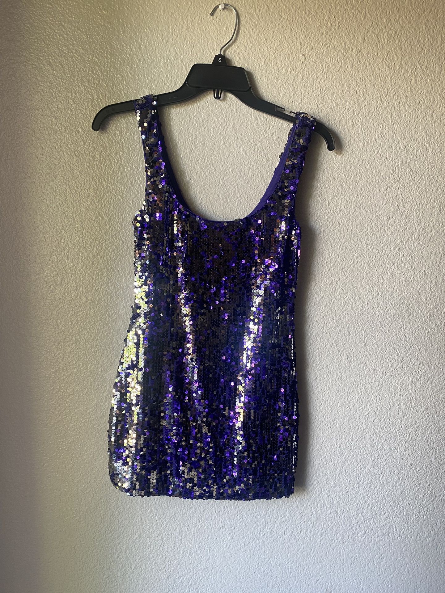 Brand New Woman’s As U Wish brand Purple Sequin Dress Up For Sale 