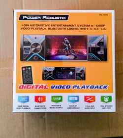 Power Acoustik Bluetooth Car Stereo With Remote Control Brand New In The Box