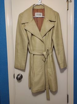 Vintage Glass Apparel Leather Trench Coat