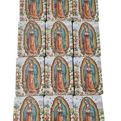 12 Pc Our lady of Guadalupe Rhineatone Compact Mirror Party Favors