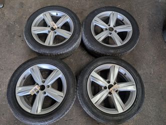 4PC Wheel Rims 17 w Tire 21555 R17 Set 2015 Volkswagen Passat 2014 2016 2017 (V2543_SET)